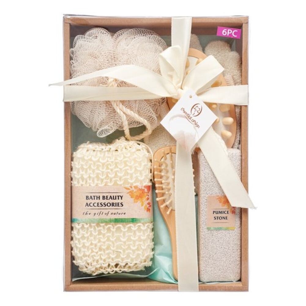 Essential Design Natural Bath & Spa Gift Set - 6PCS